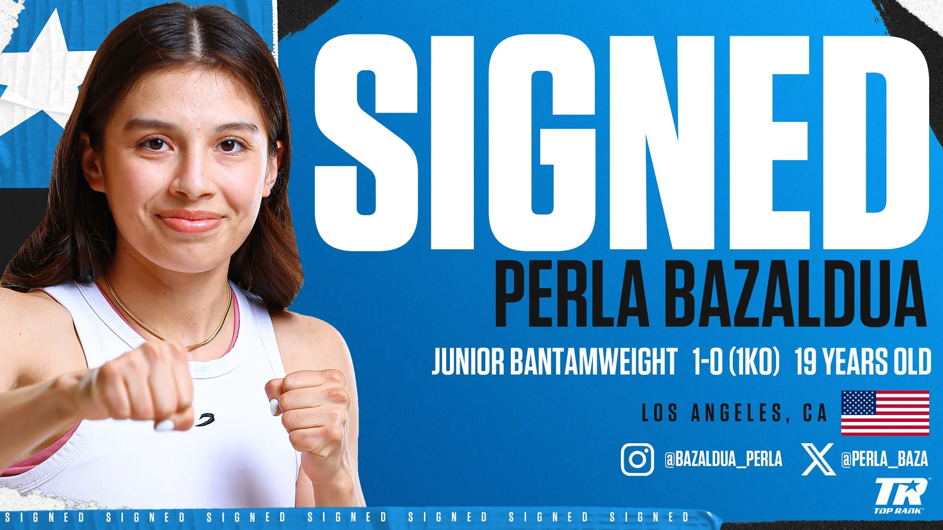 Article image of Top Rank Signs Junior Bantamweight Phenom Perla Bazaldua